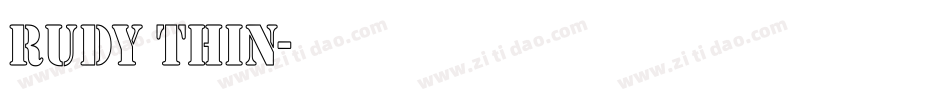 Rudy Thin字体转换